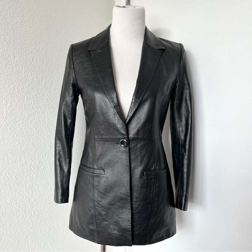 Nasty Gal Buttery Leather Blazer Jacket